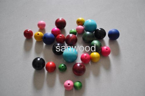 wood round beads