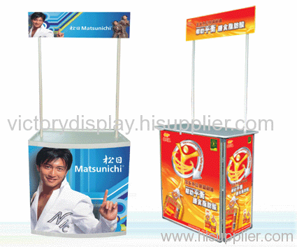 promotion table, romotion counter,pp board promotion table, pop up promotion table, plastic promotion table,