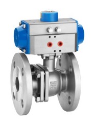 2PC Ball Valve Flange ends Pneumatic Actuator