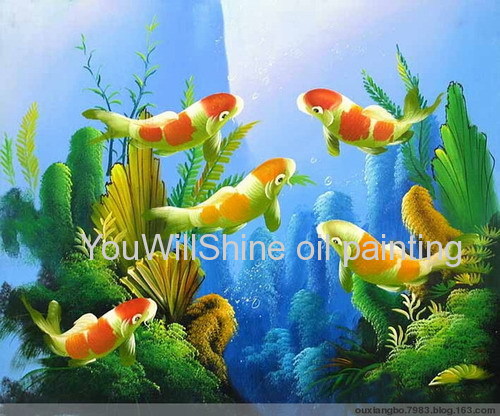 oil painting of fish