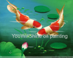 oil painting of fish