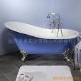Blue luxurious bathtub