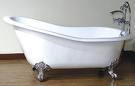 White clawfoot bathtub