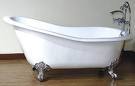 White clawfoot bathtub