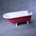 Red Luxurious bathtub