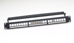 24 Ports Cat.6 Unshielded Patch Panel with Plastic rack