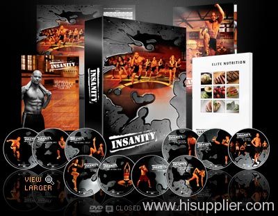 Insanity 60 Day 13DVD boxset with Nutrition Brochure and Guides-Free Shipping,$20,moq 20,paypal and 4 days by DHL
