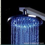 led color changing overhead shower