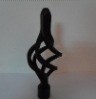 decorative iron curtain pole finial