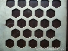 hexagonal hole perforated metal sheet