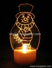 2011 Snowman Colorful LED Candle