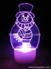 2011 Snowman Colorful LED Candle