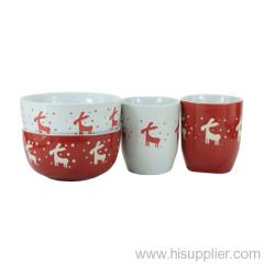 Christmas mug and bowl (ceramic)
