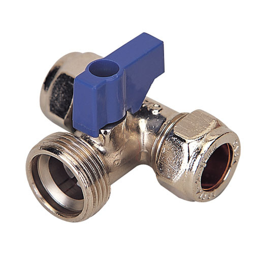 Brass tee ball valve