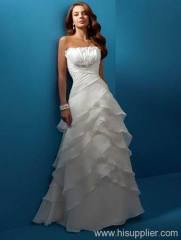 A-line Floor-length chiffon wedding gown