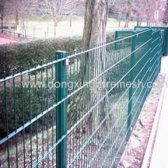 Double wire mesh fence