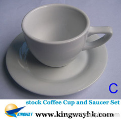 stock Coffee Cup and Saucer Set