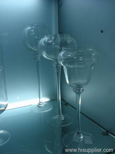 Glass candle holder