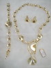 alloy and gold plated jewelry set