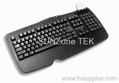 Washable keyboard with smart card reader
