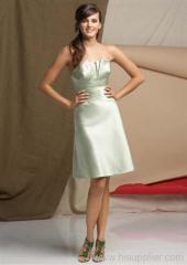 Fashion Knee length satin Bridesmaids dress