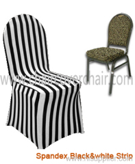 black and white spandex chair cover