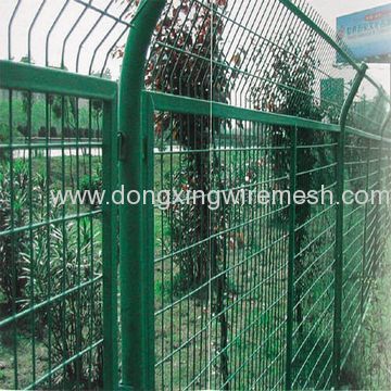 framed wire mesh fence