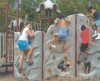 Children's plastic climbing wall