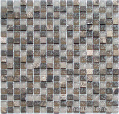 Crystal mix Marble Mosaic with pattern