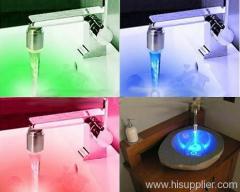 Temperature 3 Color LED Change Light Tap Mixer Faucet