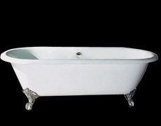 Enamel claw foot bathtub