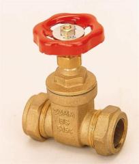 Brass gate valve