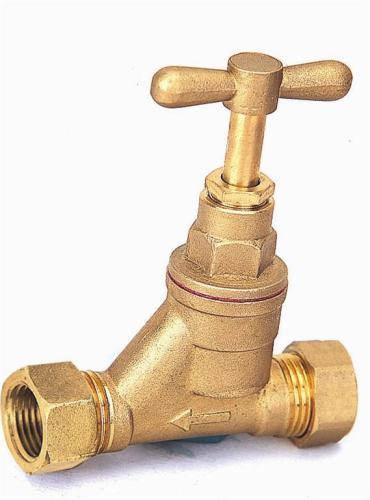 Brass stop valve