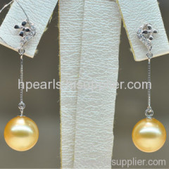 18K A1AA Tahitian /South Sea Pearl Earrings