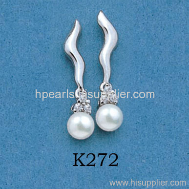 High Grade 18K Freshwater Pearl Earrings