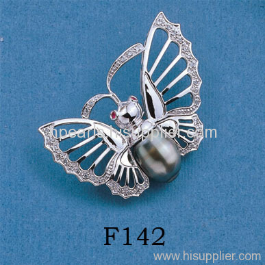 18K Freshwater Pearl Brooch