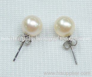 High Grade 925 Silver Seawater Pearl Earrings