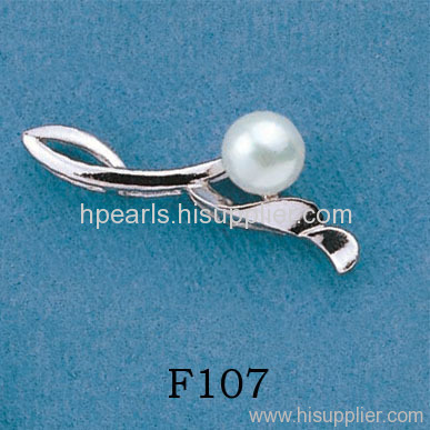 High Grade 18K Freshwater Pearl Brooch