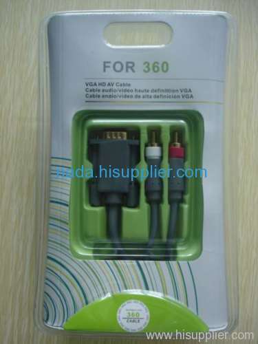 For XBOX360 VGA HD AV cable