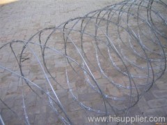 galvanized concertina barbed wires