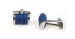 Blue Fabric Cufflinks