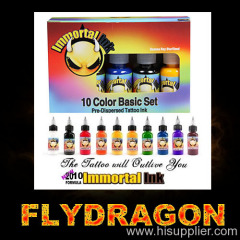 Immortal Tattoo Ink 10 Colour Set