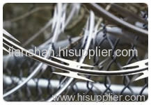 galvanized razor barbed wire fence