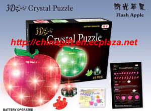 LED 3D Crystal Puzzles - Apple