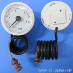 pressure gauge with capillary