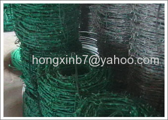 PVC coated barbed wire fences