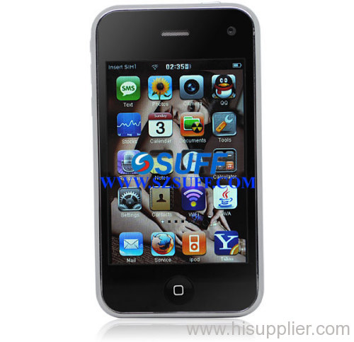 Pinphone 3GS I836 Quad Band Dual Cards with Wifi Java Touch Screen Cell Phone