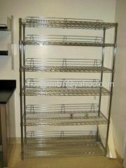 Metal wire shelves