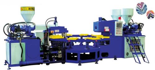 Three Colored Upper Plastic Injection Moulding Machine