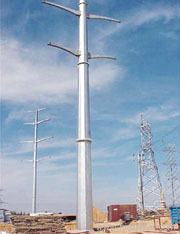 monopole steel tower (transmission steel tower )